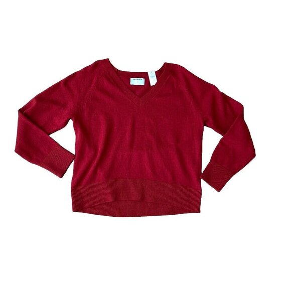 Old Navy SoSoft Loose Red V-Neck Sweater Women’s Small NWT - Picture 1 of 10